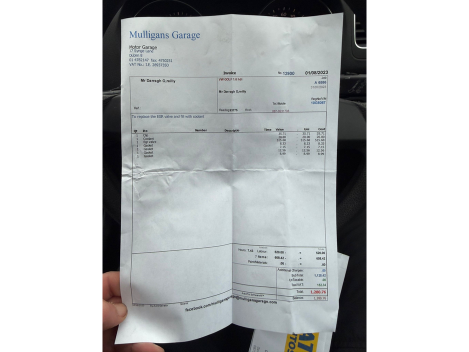 2010 Volkswagen Golf 1.6 TDI SE 105PS 5DR €5,990