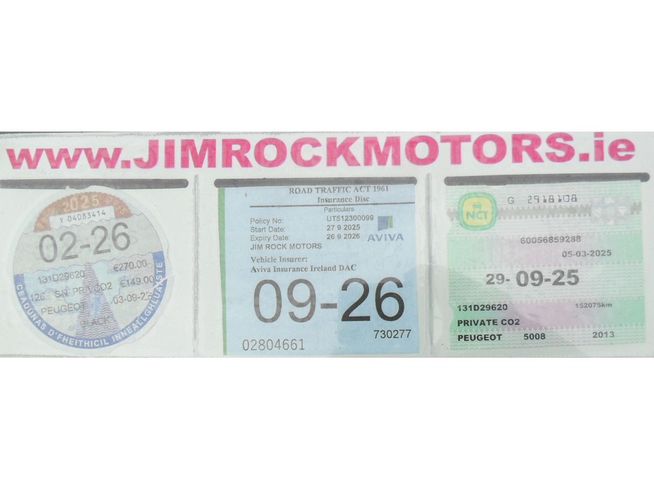 2013 Peugeot 5008 1.6 E-HDI ACTIVE 5DR AUTO.....7-SEATER......NCT 09/26......TAXED 03/26 €4,995