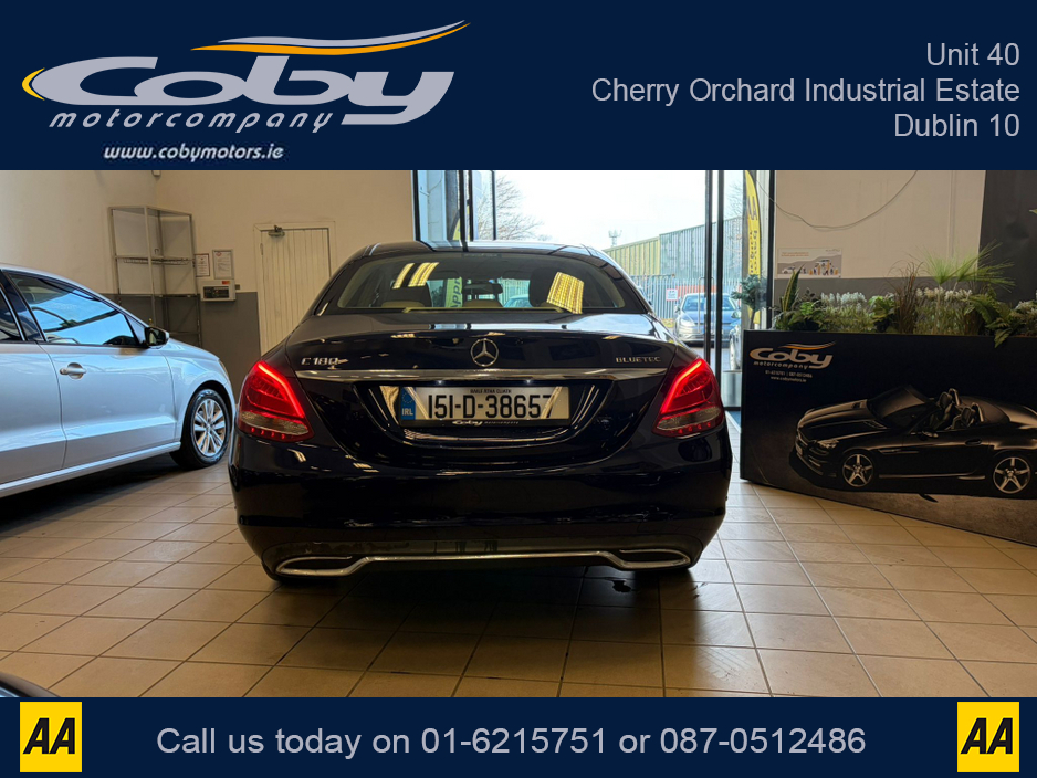 2015 Mercedes-Benz C Class 180 BLUETEC EXCLUSIVE AUTO 4DR. New NCT before collection, Tax, Full Leather, Reverse Camera, Dual Climate Control, MFSW, 2 Keys, Cruise Control, Full Electrics, BT, CD Player, Hands Free, and more. €15,950