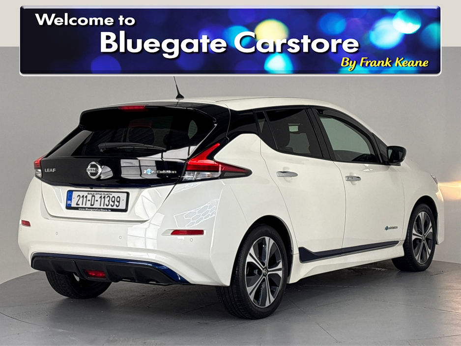 2021 Nissan Leaf PREMIUM 40KW**SEMI DIGITAL DASH**TOUCHSCREEN BLUETOOTH MEDIA**NAVIGATION**REVERSE CAMERA**PARKING SENSORS**ECO MODE**MULTIFUNCTIONAL STEERING WHEEL**CRUISE CONTROL**AUTO LIGHTS**AUTO WIPERS**ISOFIX** €14,995