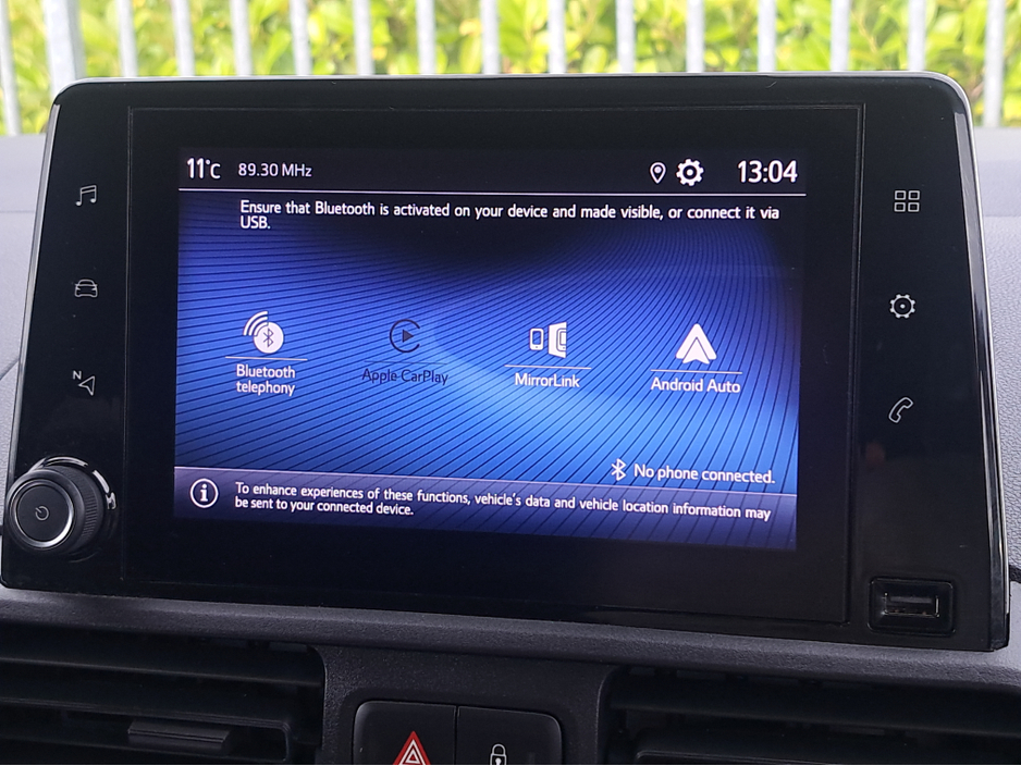 2022 Toyota Proace City Icon Model L1 1.5 Diesel SWB with 3 seats in front and double sliding doors.