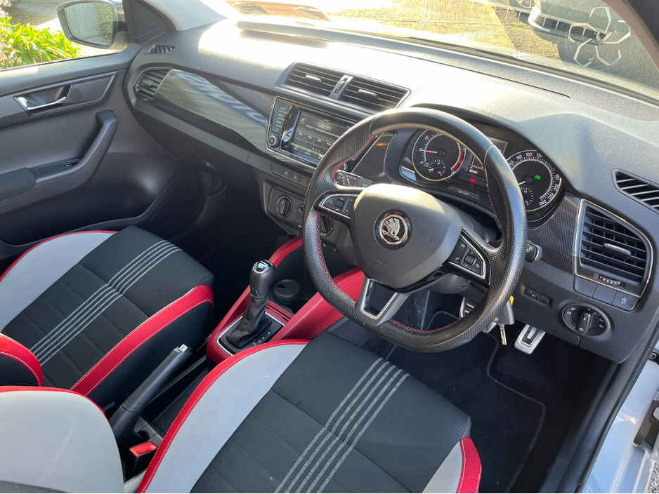 2018 Skoda Fabia MONTE CARLO AUTOMATIC 1.0 TSI PETROL //LOW MILES//HIGH SPEC//PANORAMIC GLASS ROOF// BUCKET SEATS//CARPLAY// €15,950