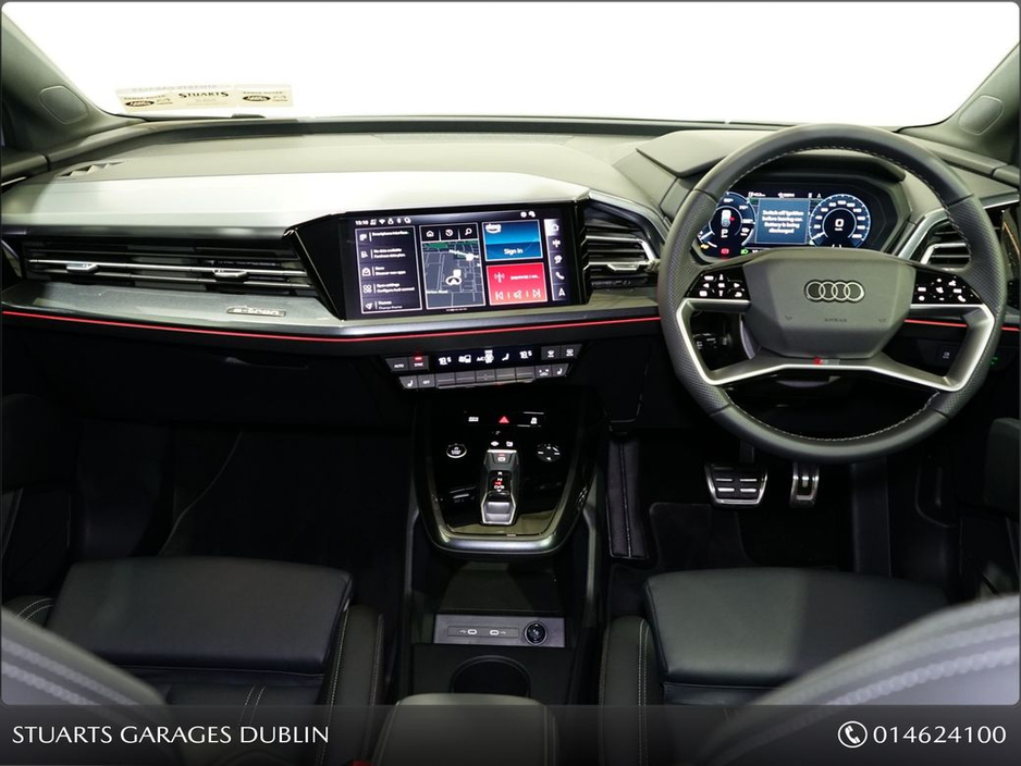 2025 Audi Q4 e-tron S/LINE SPORTBACK 45 – BIGGER BATTERY* Q4 E-TRON SLINE SUV: TYPHOON GREY METALLIC WITH FULL BLACK LEATHER, 20” ALLOYS, HEATED SEATS, REVERSING CAMERA €49,945