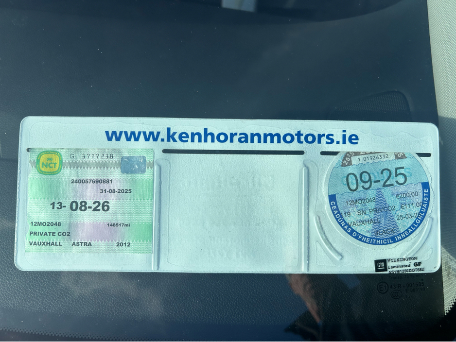 2012 Vauxhall Astra 1.7 CDTI ECOFLEX 5DR €3,895