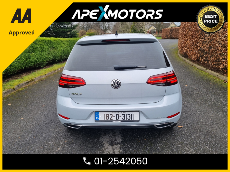 2018 Volkswagen Golf FINANCE ARRANGED * BEAUTIFUL PEARL WHITE ( NEW COLOUR)  * 1.4 HIGHLINE  * AUTOMATIC * AA APPROVED  * 101 SAFETY CHECKLIST * 12-MONTH ROADSIDE ASSIST  * IMMACULATE * TOP-SPEC * LOW LOW KMs * ADAPTIVE C €19,949