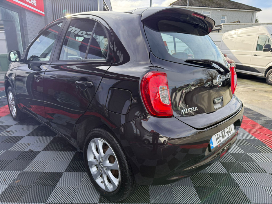 2015 Nissan Micra 1.2 4DR 5DR, CRUISE CONTROL , UPGRADE ALLOYS & REAR SPOILER , FRESH SERVICE & NEW FULL NCT , FREE NATIONWIDE DELIVERY , TRADE INS ACCEPTED , WARRANTY INCLUDED IN PRICE. €7,950