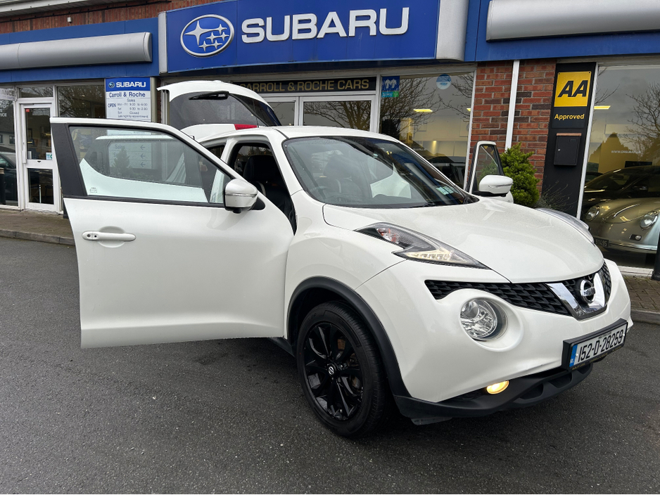 2015 Nissan Juke 1.5 DCI TEKNA SUV in White + Black Detail & Black Leather - Trade-In Welcome - Assured Dealer Warranty & Fully Serviced - €7,950