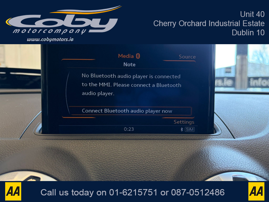 2015 Audi A3 1.4 Petrol Auto Saloon 4DR. New NCT done before collection, Reverse Camera, Dual Climate Control, MFSW, Cruise Control, Sat Nav, Handsfree, Parking Sensors, Paddle Shift and more. €13,750