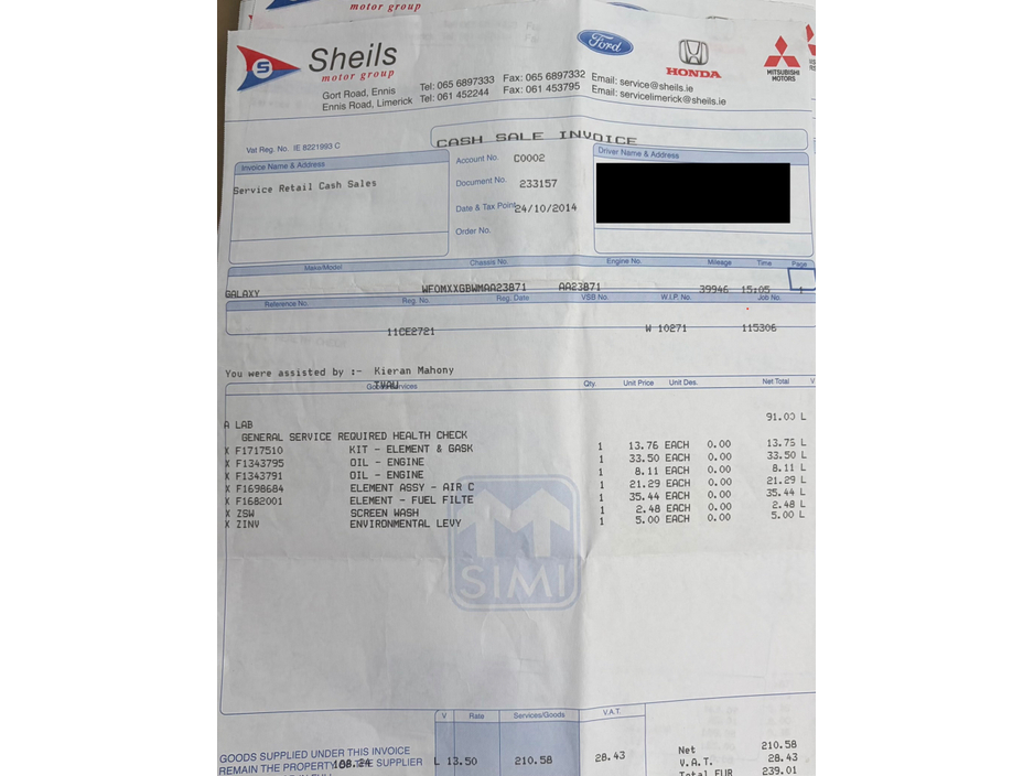 2011 Ford Galaxy 2.0 TDCI TITANIUM 140BHP 5DR €3,999