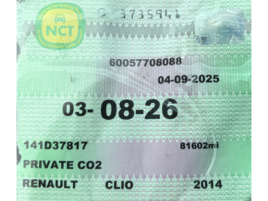 2014 Renault Clio 1.5 DCI DYNAMIQUE S MEDIA MEDIANAV 5DR €5,950