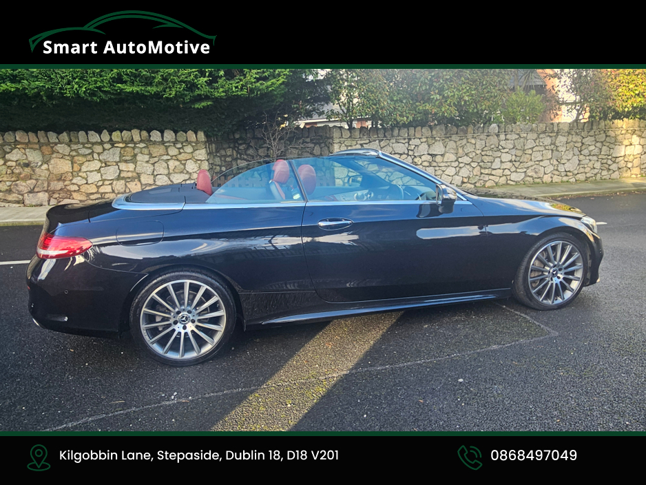 2017 Mercedes-Benz C Class C250d  AMG Premium Plus Convertible Automatic * AMG Styling  Pack with Red Fabric Roof * Bengal Red Leather Interior * Fully Serviced and Valeted * NCT to 02.2028 * 12 Month Premier Warranty * with €23,950