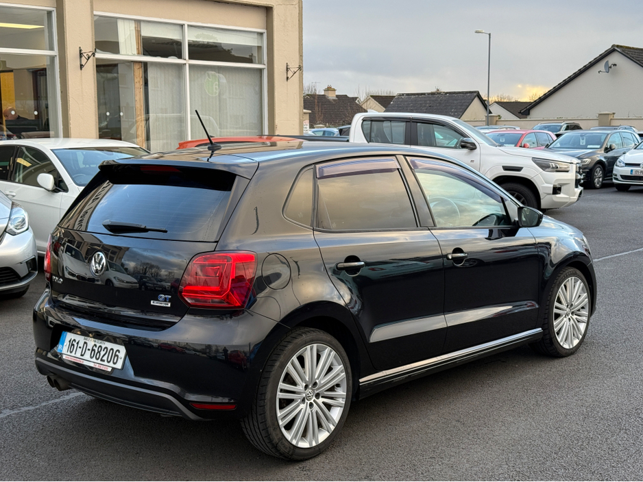 2016 Volkswagen Polo GT 1.4 150BHP AUTO * GT LINE INTERIOR, REAR VIEW CAMERA, CRUISE CONTROL, PADDLE SHIFT, TOUCH SCREEN RADIO, MULTIFUNCTION STEERING WHEEL, FRONT & REAR ELECTRIC WINDOWS, ISOFIX, TRIP COMPUTER* €13,950