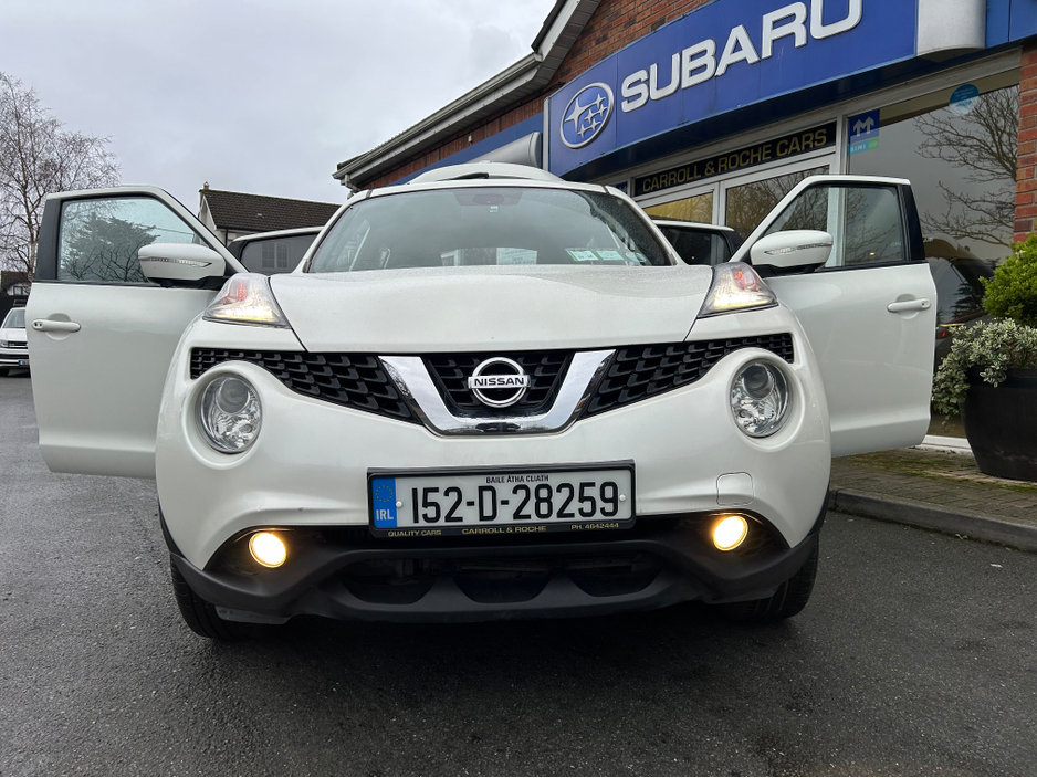 2015 Nissan Juke 1.5 DCI TEKNA SUV in White + Black Detail & Black Leather - Trade-In Welcome - Assured Dealer Warranty & Fully Serviced - €7,950