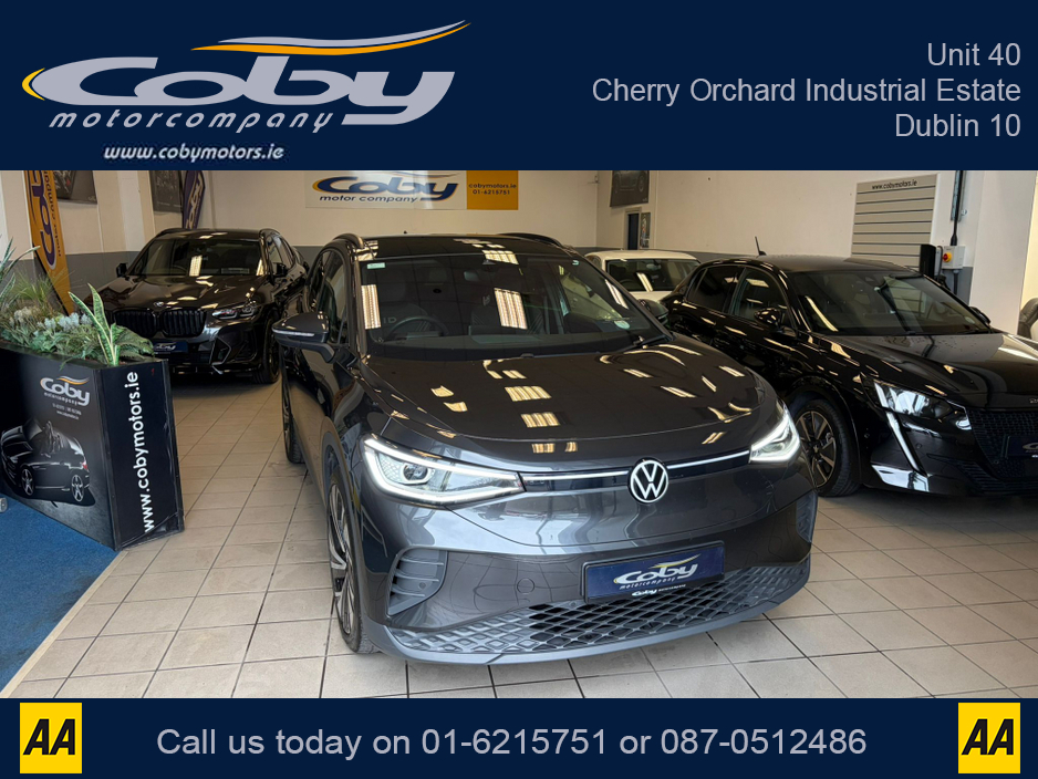 2022 Volkswagen ID.4 PRO 150 KW FAMILY 77KWH 204BHP PR PROPERF AUTO. 2Keys, 1/2 Leather, Full Electrics, Sat Nav, Dual Climate Control, Heated Seats, Cruise Control, Revers Cam, Parking Sensors, Handsfree, & more. €27,950