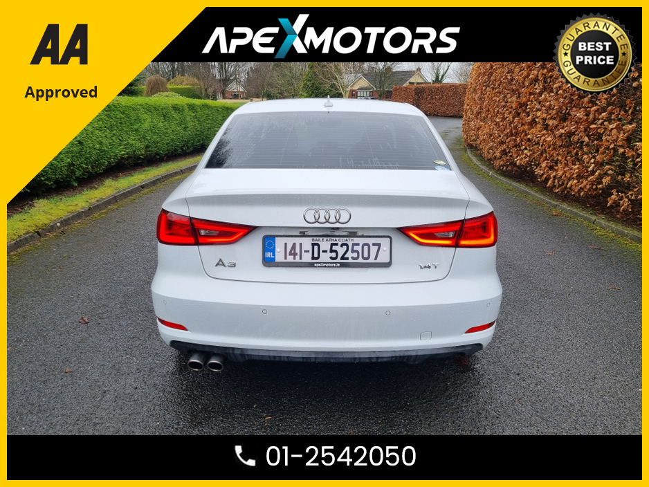 2014 Audi A3 FINANCE ARRANGED * NEW NCT JAN-27 * IMMACULATE * STAMPED SERVICE HISTORY * AA APPROVED * 101 SAFETY CHECKLIST * AUTOMATIC (DSG) * HEATED SEATS * COLOUR REVERSE CAMERA * LOW KMs * ADAPTIVE CRUISE €12,449