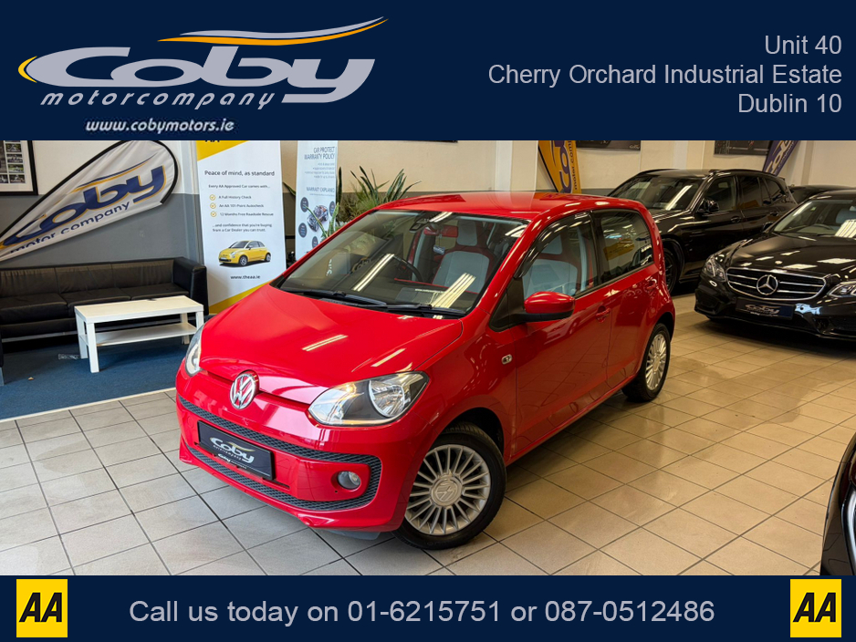 2014 Volkswagen up! 1.0 AUTO 5DR. New NCT done before collection, Half Leather, Heated Seats, Parking Sensors, AUX, Central Locking, Radio, CD Player, Air Conditioning,  Luggage Cover, Electric Front Windows and more. €7,950