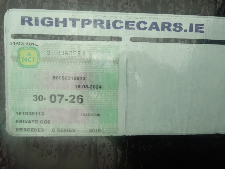 2016 Mercedes-Benz C Class C200 BLUETEC AUTOMATIC  4 DOOR KEY €13,950