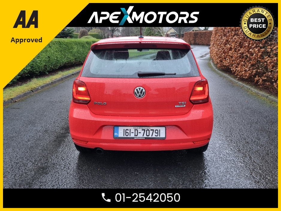 2016 Volkswagen Polo FINANCE ARRANGED * PREMIUM EDITION * TOP-SPEC * LOW LOW KMs * NEW NCT NOV-27 * IMMACULATE * STAMPED SERVICE HISTORY * AA APPROVED * 101 SAFETY CHECKLIST * AUTOMATIC * COLOUR REVERSE CAMERA * ADAPTIVE €12,449