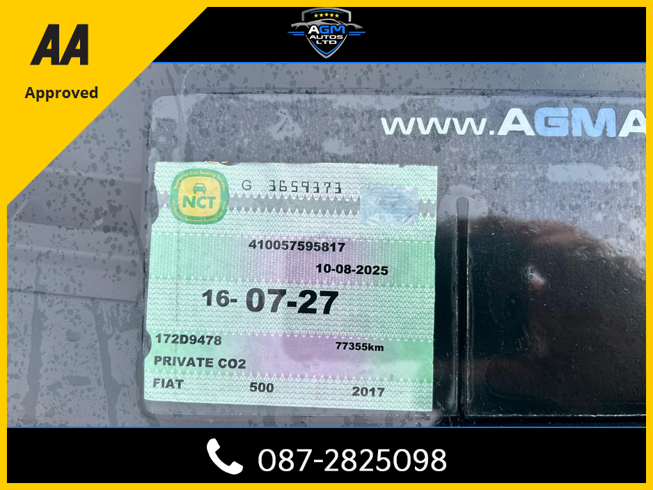 2017 Fiat 500 1.2 69BHP POP S4 2DR €9,950