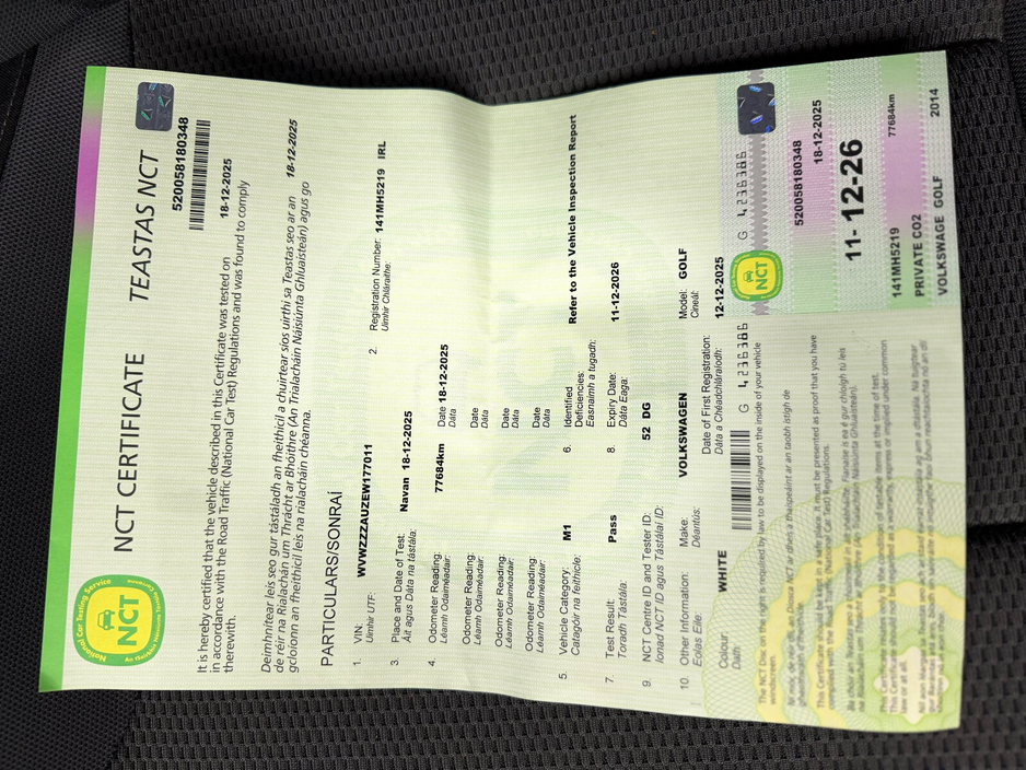 2014 Volkswagen Golf 1.2 TSI 85HP TRENDLINE €12,400