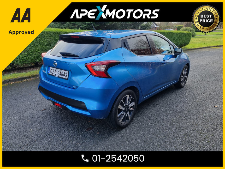 2017 Nissan Micra FINANCE ARRANGED * NEW MODEL  * 0.9 TOP-SPEC N-CONNECTA * NEW NCT NOV-27 * IMMACULATE * 8-STAMPS SERVICE HISTORY * AA APPROVED * 101 SAFETY CHECKLIST * CRUISE CONTROL * 2-KEYS * LOW TAX * 01-2542050 €9,449
