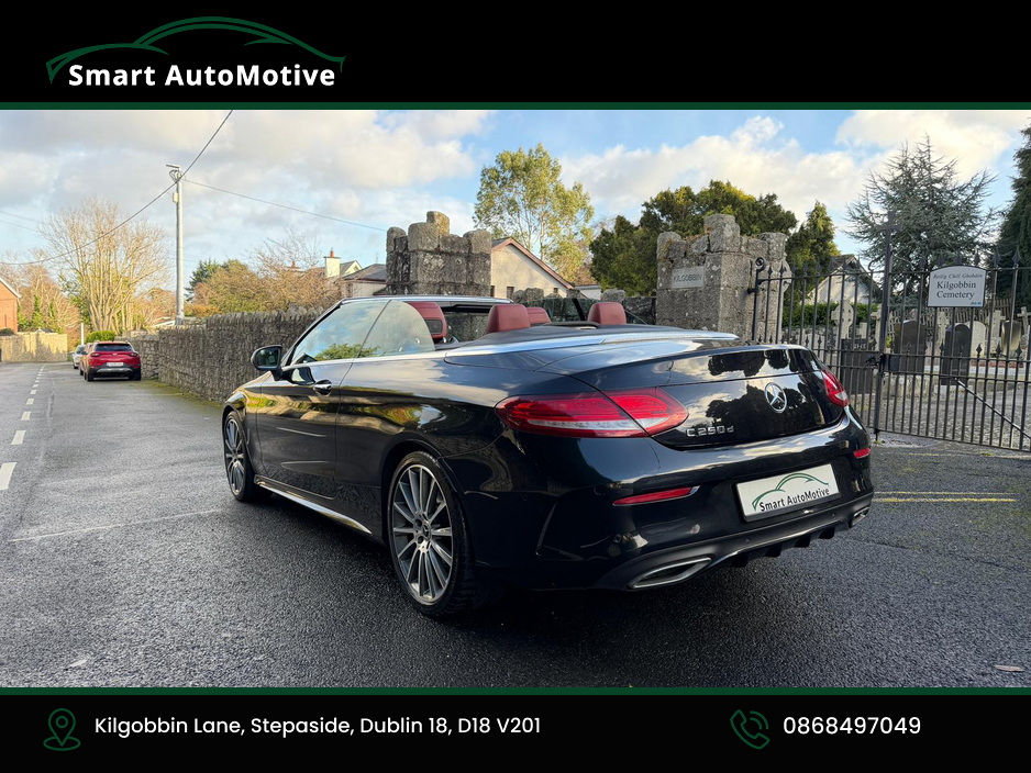 2017 Mercedes-Benz C Class C250d  AMG Premium Plus Convertible Automatic * AMG Styling  Pack with Red Fabric Roof * Bengal Red Leather Interior * Fully Serviced and Valeted * NCT to 02.2028 * 12 Month Premier Warranty * with €23,950