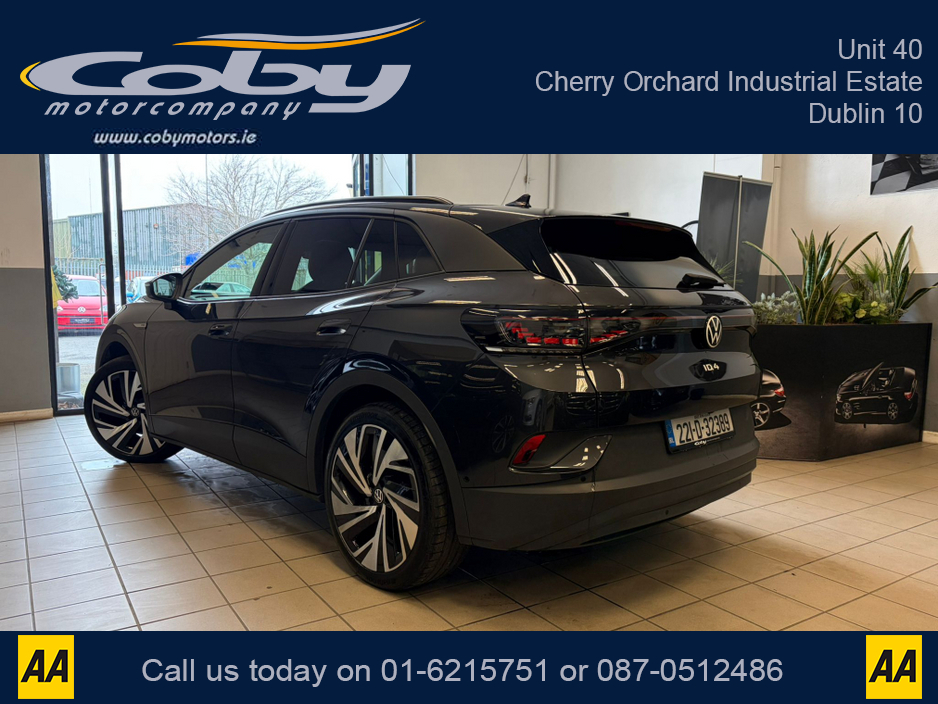 2022 Volkswagen ID.4 PRO 150 KW FAMILY 77KWH 204BHP PR PROPERF AUTO. 2Keys, 1/2 Leather, Full Electrics, Sat Nav, Dual Climate Control, Heated Seats, Cruise Control, Revers Cam, Parking Sensors, Handsfree, & more. €27,950