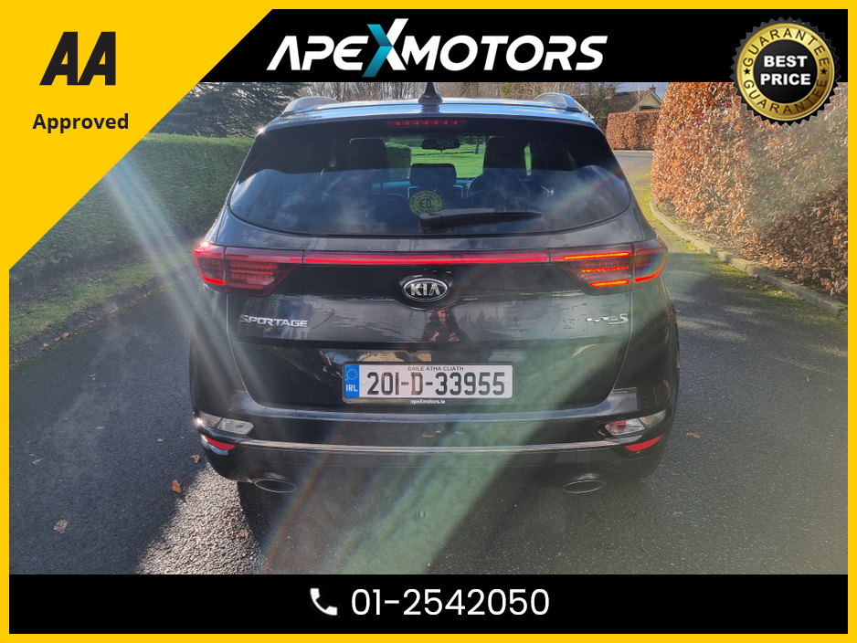 2020 Kia Sportage FINANCE ARRANGED * CRDI GT-LINE S MHEV * NEW NCT DEC-27 * IMMACULATE * 6-STAMPS SERVICE HISTORY * AA APPROVED * 101 SAFETY CHECKLIST * AUTOMATIC (DSG) * HEATED SEATS * COLOUR REVERSE CAMERA * TOP-SPEC €24,949