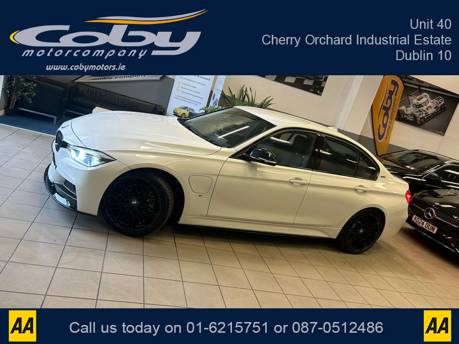 2017 BMW 3 Series 330E  M Sport Saloon 4DR 330E Auto Plug-in Hybrid. New NCT, Upgraded 19inch Alloy Wheels, Full Body Kit, 2Keys,Sat Nav, MFSW, Dual Climate Control, Cruise Control, Reverse Cam, Full Electrics, & more. €21,950