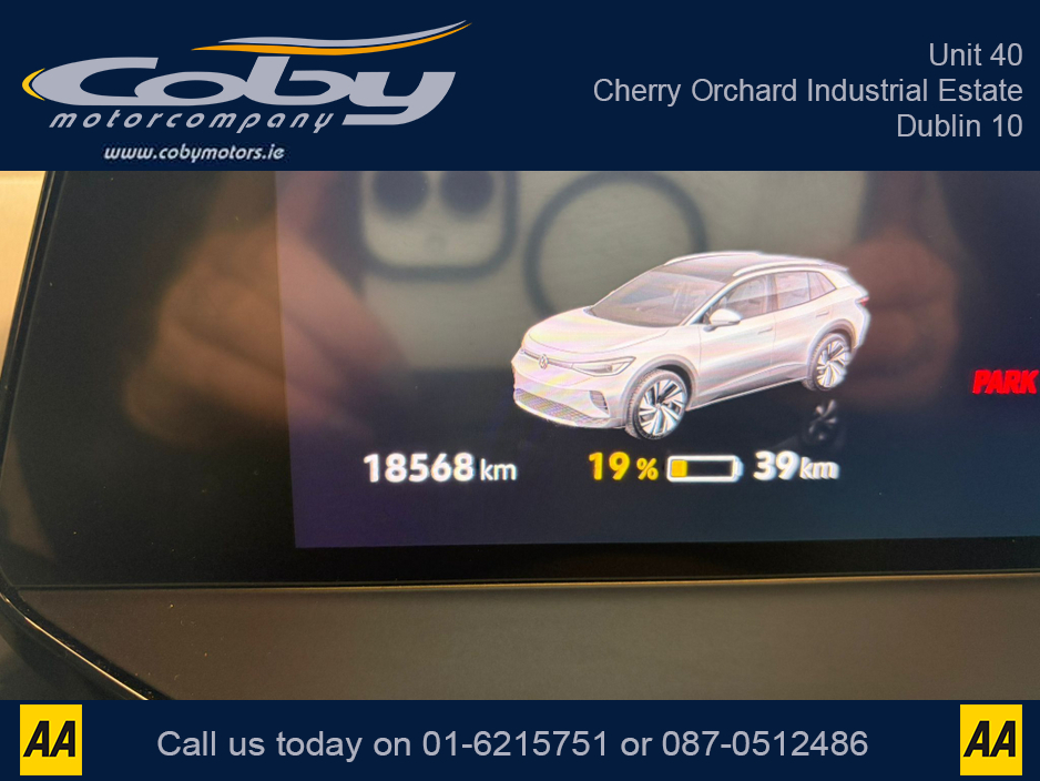 2022 Volkswagen ID.4 PRO 150 KW FAMILY 77KWH 204BHP PR PROPERF AUTO. 2Keys, 1/2 Leather, Full Electrics, Sat Nav, Dual Climate Control, Heated Seats, Cruise Control, Revers Cam, Parking Sensors, Handsfree, & more. €27,950