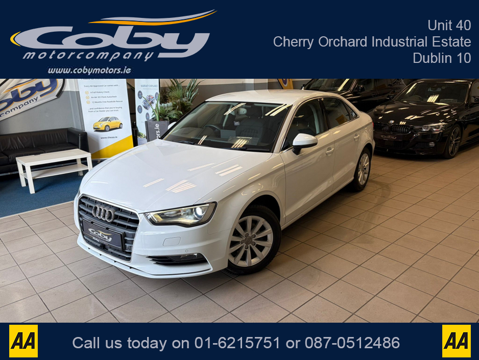 2015 Audi A3 1.4 Petrol Auto Saloon 4DR. New NCT done before collection, Reverse Camera, Dual Climate Control, MFSW, Cruise Control, Sat Nav, Handsfree, Parking Sensors, Paddle Shift and more. €13,750