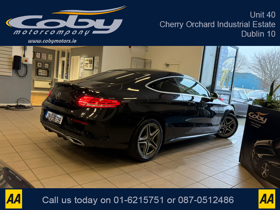 2021 Mercedes-Benz C Class C220D AMG LINE EDITION 2DR AUTO. NCT & Tax, 1/2 Leather, Sat Nav, Dual Climate Control, Heated Seats, Cruise Control, Revers Cam, Parking Sensors, Paddle Shift, BT & more. €35,950