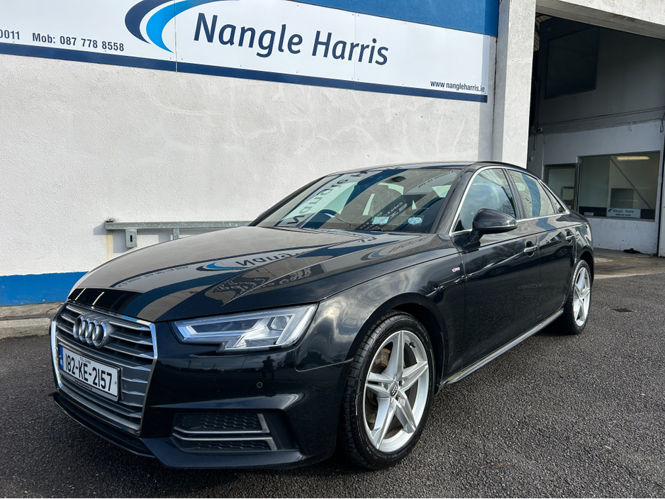 2018 Audi A4 2.0 TDI S LINE . FINANCE AVAILABLE. TRADE IN WELCOME. www.nangleharris.ie. ALL CARS CHECKED WITH MOTORCHECK.IE CALL 01 5620011 €21,900