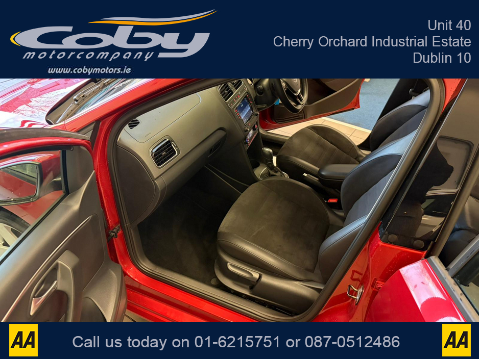 2016 Volkswagen Polo HIGHLINE 1.0 TSI AUTO 5DR. New NCT done before collection. Alloy Wheels, Half Leather, Reverse Cam, Dual Climate, Parking Sensors, Cruise Control, Mirror Link, MFSW, Bluetooth, Full Electrics and more €11,950