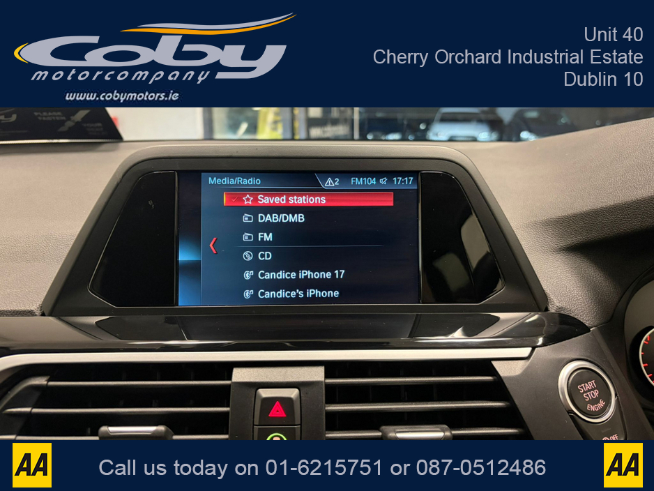 2018 BMW X3 2.0 XLINE 5DR AUTO, NCT 2028 Full Leather, Reverse Cam, Sat Nav, Heated Seats, Parking Sensors, Cruise Control, MFSW, Dual Climate Control, Bluetooth, Alloy Wheels, Full Electrics, and more. €30,950