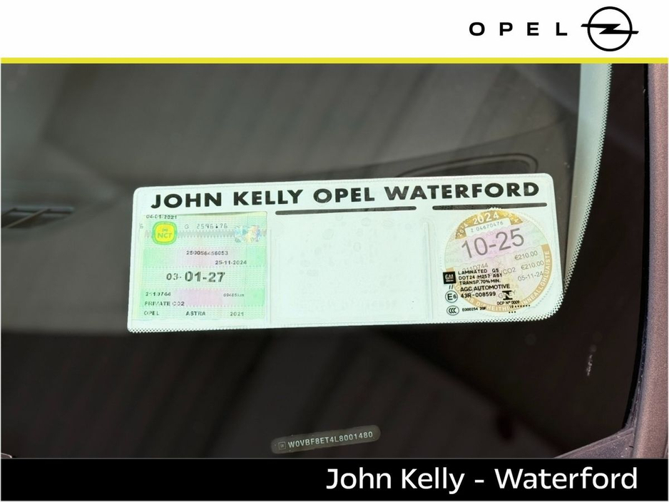 2021 Opel Astra 1.4 Turbo 145PS 7 Speed CVT Auto Sri €16,890