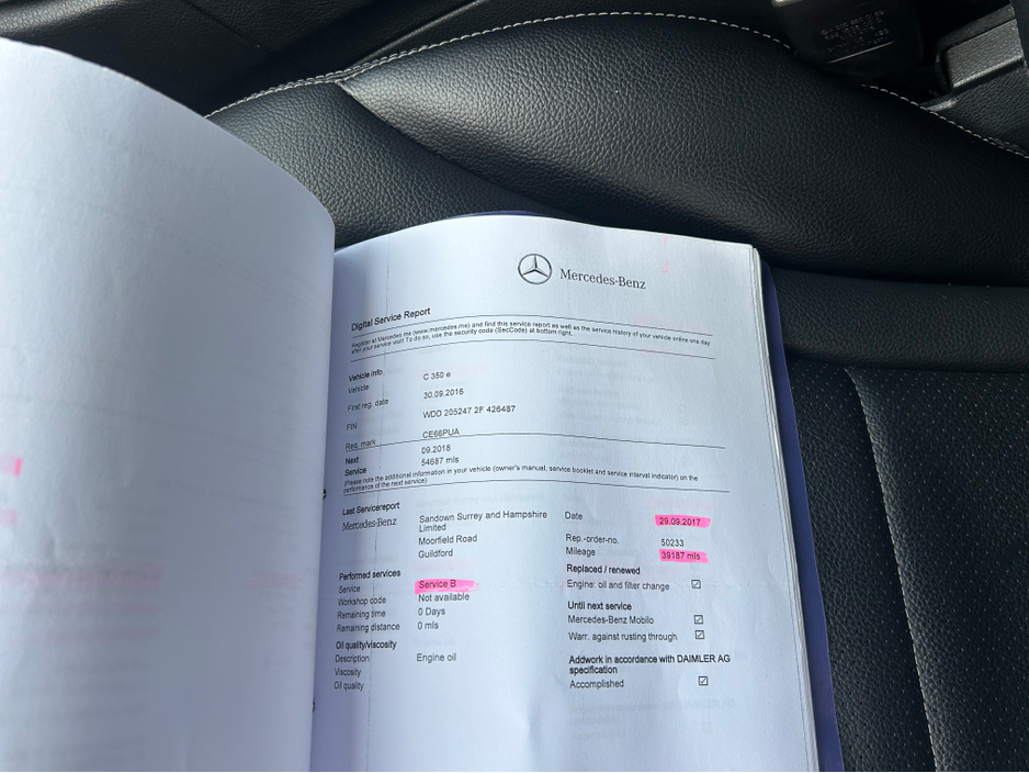 2016 Mercedes-Benz C Class C SERIES E SPORT 5DR AUTO €12,495