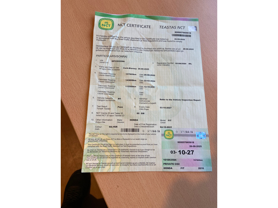 2016 Honda Fit GP5 HYBRID 5DR AUTO DAA-GP5 €9,950