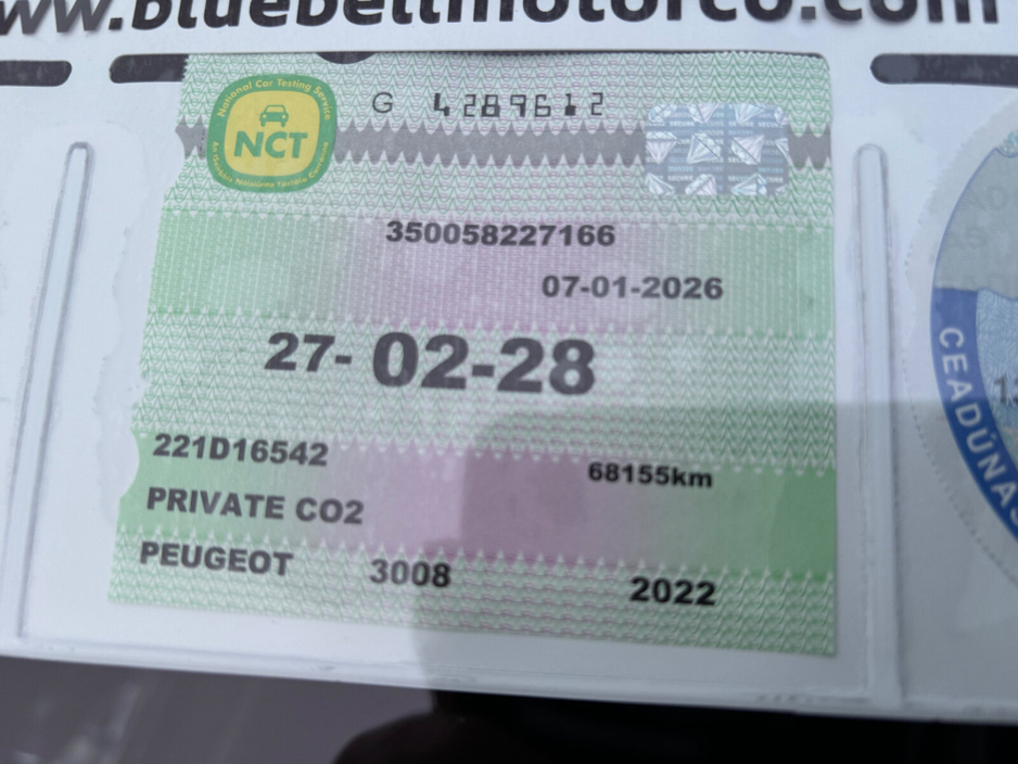 2022 Peugeot 3008 1.5 BlueHDi 130bhp GT Auto €27,950