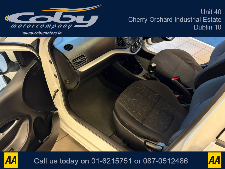 2014 Kia Picanto 1.0 MANUAL 5DR. Comes with New NCT before collection, Irish Owned Car, CD Player, 2 Keys, Air Conditioning, Irish Radio, Service History, Alloy Wheels, and more. €5,950