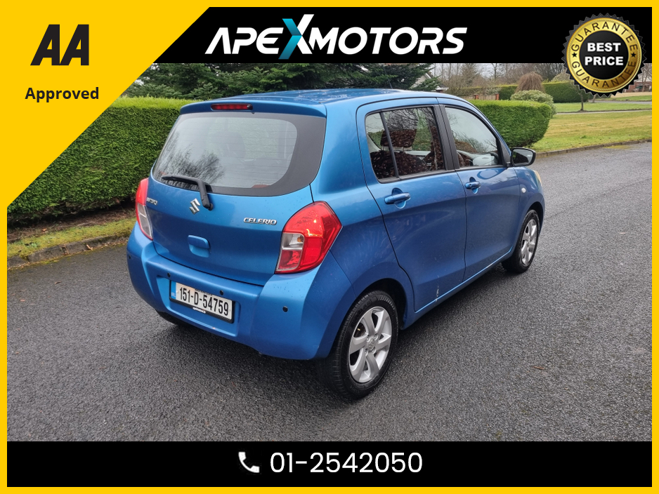 2015 Suzuki Celerio FINANCE ARRANGED * 1.0 68PS SZ3 5DR 68BHP ESCUDO * NEW NCT AUG-26 * LOW TAX JAN-26 * MOST RELIABLE  * VERY ECONOMICAL * IMMACULATE * STAMPED SERVICE HISTORY * AA APPROVED * 101 SAFETY CHECKLIST €4,949