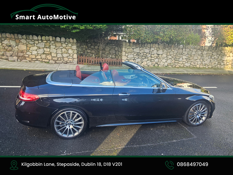 2017 Mercedes-Benz C Class C250d  AMG Premium Plus Convertible Automatic * AMG Styling  Pack with Red Fabric Roof * Bengal Red Leather Interior * Fully Serviced and Valeted * NCT to 02.2028 * 12 Month Premier Warranty * with €23,950