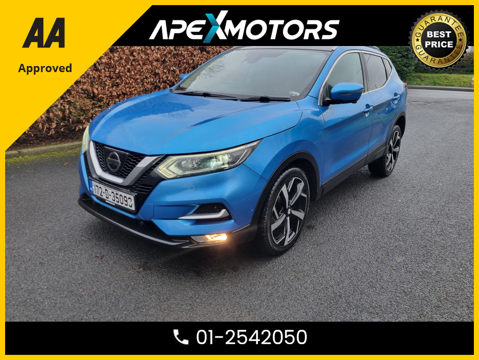 2017 Nissan Qashqai FINANCE ARRANGED * DCI TEKNA * 4X4 130PS * FULL SPEC  * PANORAMIC SUNROOF * NEW NCT JAN-28 * IMMACULATE * 6-STAMPS SERVICE HISTORY * AA APPROVED * 101 SAFETY CHECKLIST * HEATED SEATS * COLOUR REVERSE €15,749