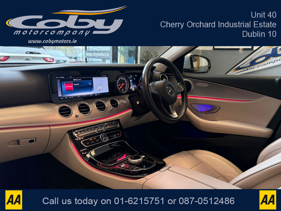 2018 Mercedes-Benz E Class E220 BLUETEC AMG LINE 5DR AUTO.  New NCT, Cruise Control, Full Leather, Alloy Wheels, 2 Keys, Dual Climate Control, Sat Nav, BT, Full Electrics, Parking Sensors, Heated Seats, MFSW, Handsfree, & mor €26,950