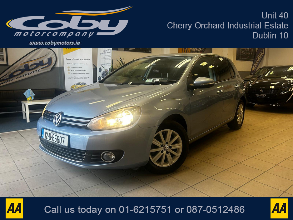 2012 Volkswagen Golf 1.2 5DR AUTO. NCT, Alloy Wheels, Air Conditioning, Irish Radio, Auto Lights/Wipers, Folding Rear Seats, Bluetooth, Full Electrics, FSH, & more. €8,450