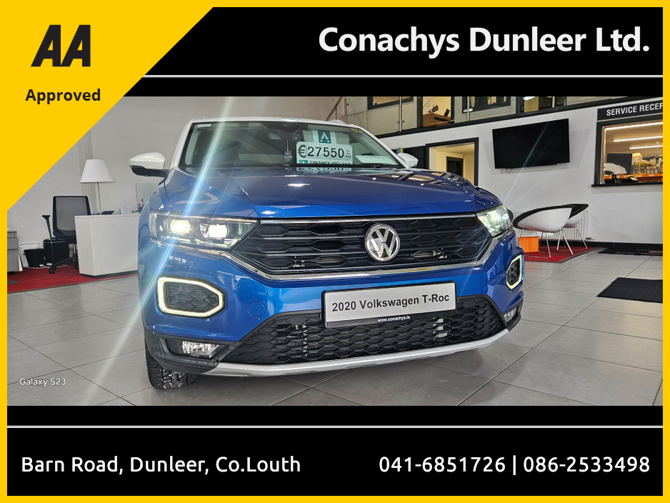 2020 Volkswagen T-Roc 2.0TDI STYLE DESIGN..    *****FINANCE ARRANGED***** BEAUTIFUL CAR***** €26,950