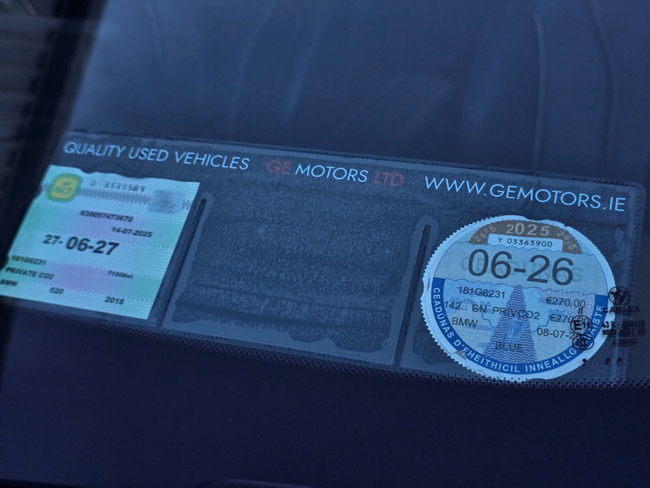 2018 BMW 5 Series 520d M Sport Auto €27,950