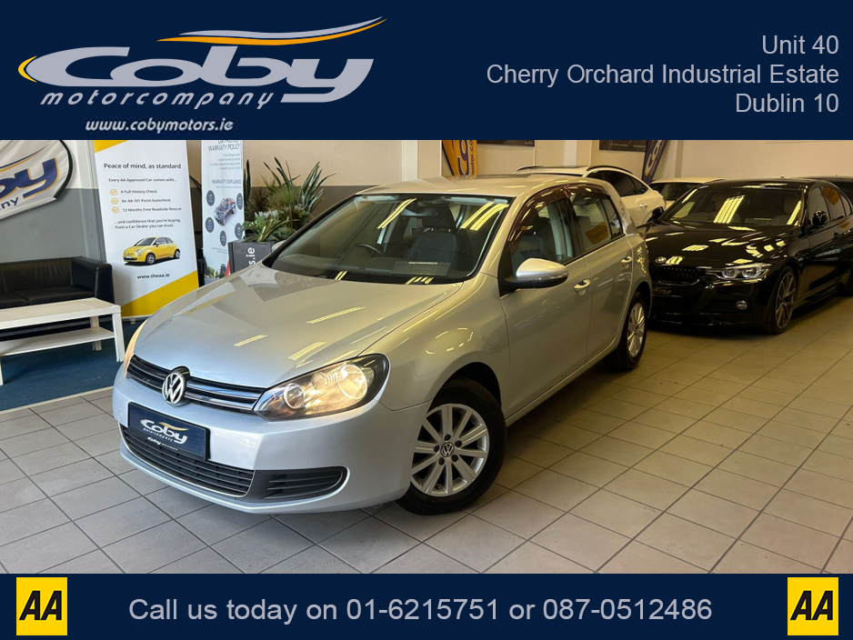 2012 Volkswagen Golf 1.2 5DR Auto. New NCT, 2Keys, Alloy Wheels, Handsfree, Auto Lights/ Wipers, Air Conditioning, USB/AUX, Folding Rear Seats, Electric Windows/Mirrors, Bluetooth and more. €8,450