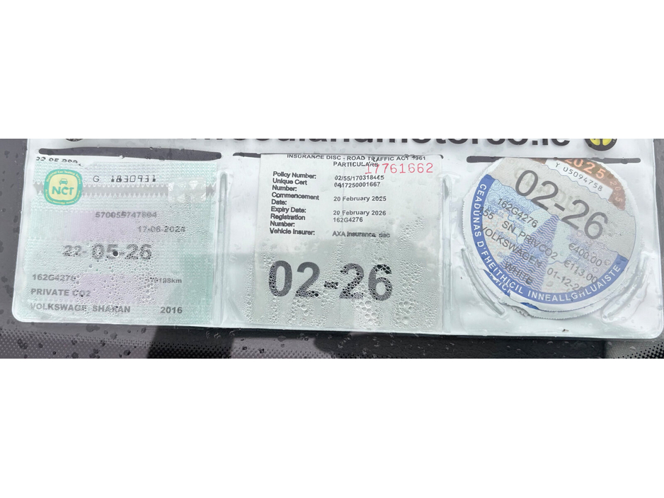 2016 Volkswagen Sharan 2.0TDI 150BHP Sharan €11,500