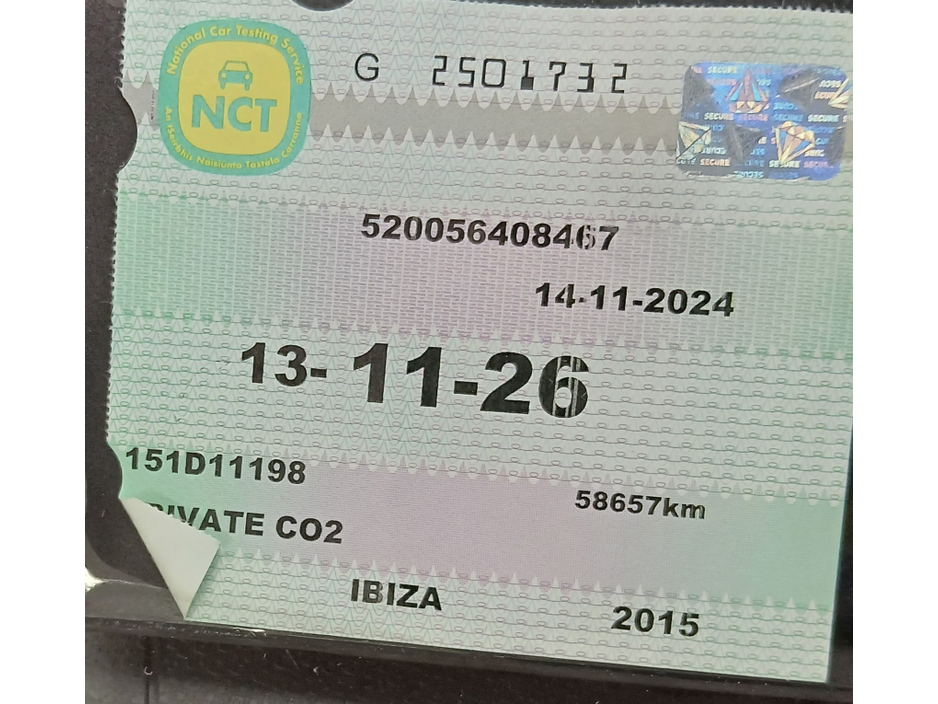 2015 SEAT Ibiza 1.2 70BHP SE 5 DR : ONLY 72,000 KMS €8,950